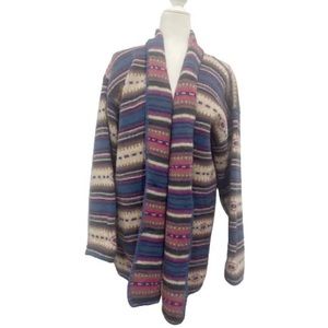 ALPS Vintage Open Multicolor Cardigan Wool